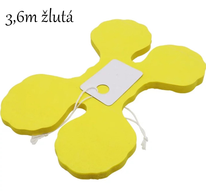 ČTYŘLÍSTEK - papírový řetěz 3,6 m - žlutý
