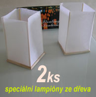 2ks Dřevěných plovoucích lampionů - vhodný též do interiérů