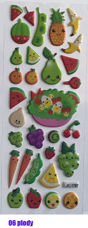 Dětské pěnové samolepky 06 plody