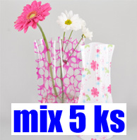 Plastová skládací váza 5ks MIX