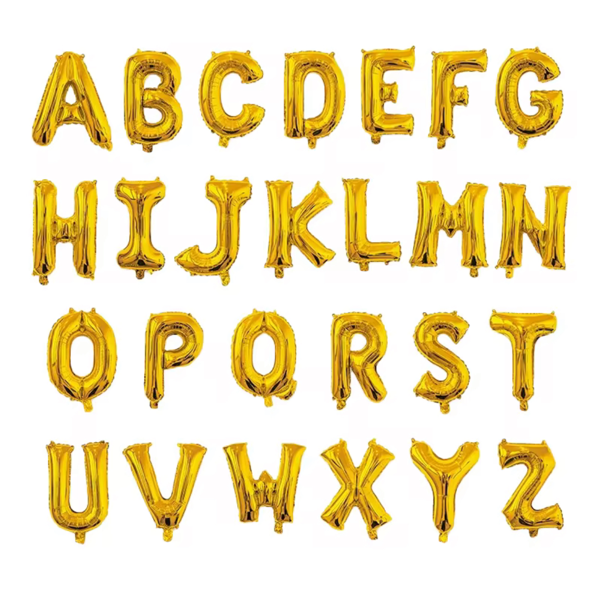 Písmeno F zlatý nafukovací balónek 40 cm (F006)
