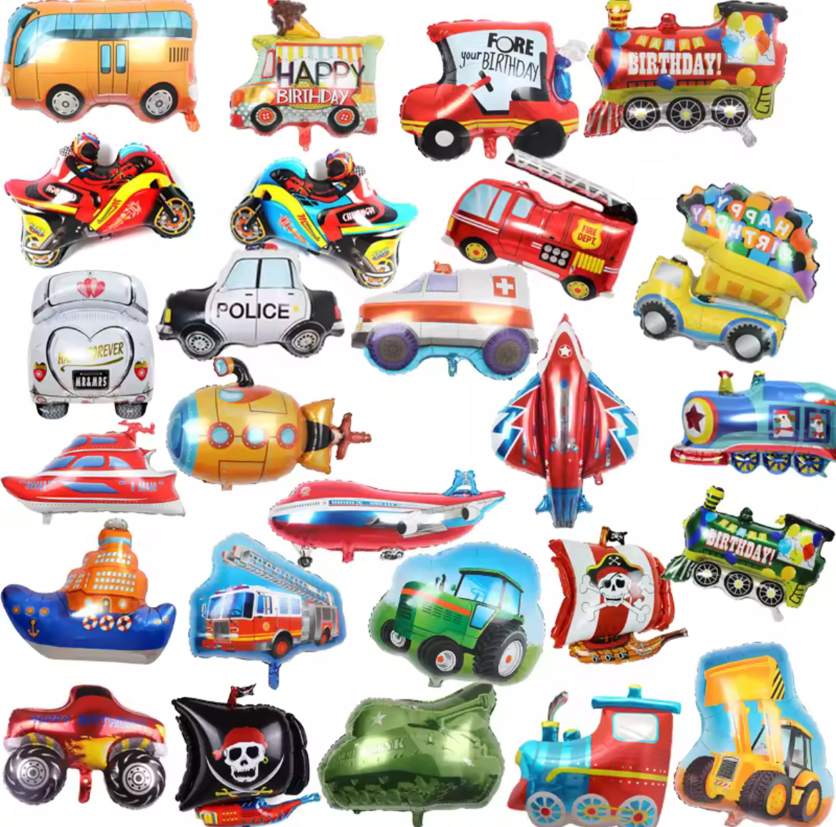 Lokomotiva modrá nafukovací balónek malý cm (F178)