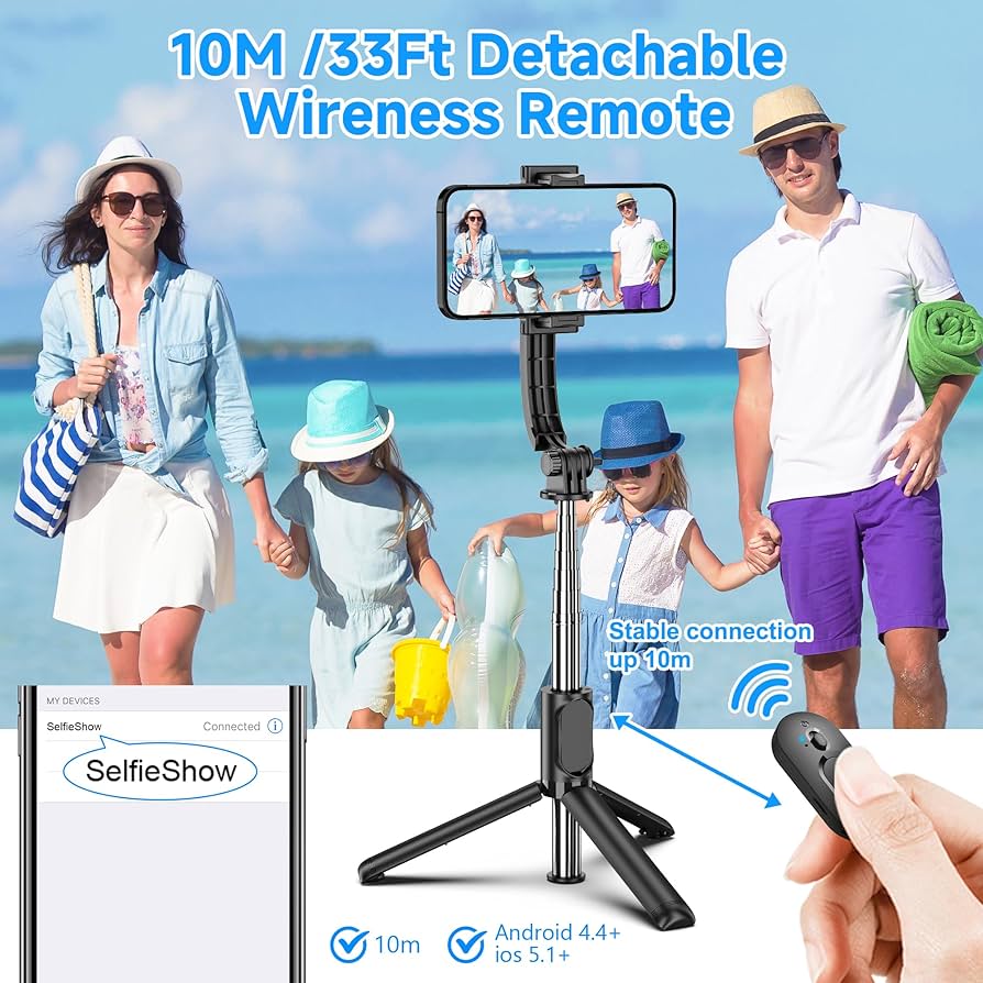 SelfieShow Selfie tyč 3v1 se stativem a BT ovládáním OK0205