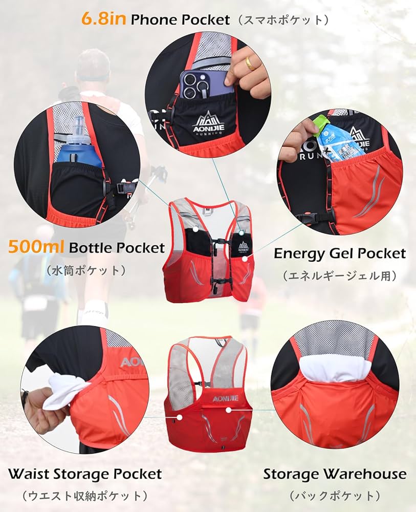 TRIWONDER ultralehký běžecký batoh na pití 2,5 l