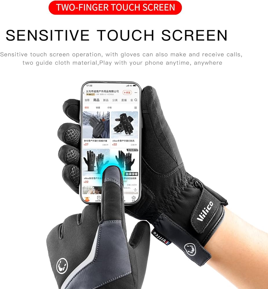 Vilico zimní cyklistické rukavice s dotykovou funkcí
