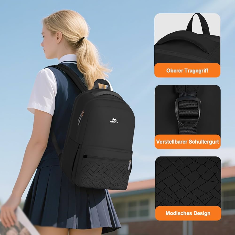 MATEIN lehký studentský batoh na notebook 15,6”