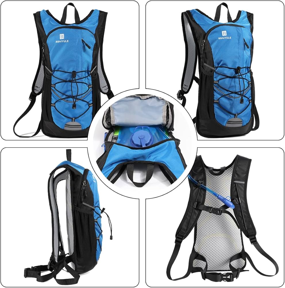 BBAIYULE běžecký a cyklistický batoh s pitným vakem 2 l