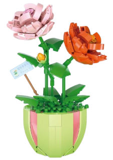 BLOCKS Mini Růže v květináči 330 dílů
