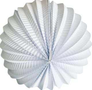 Bílý kulatý závěsný lampion WATERMELON průměr 22 cm 