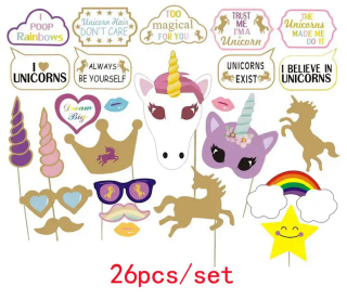 Papírové rekvizity na focení PHS006 set 26 ks