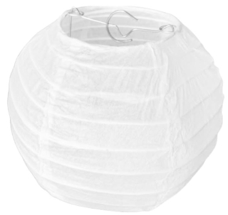 Bílý kulatý lampion stínidlo průměr 15 cm