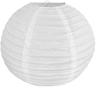 Bílý kulatý lampion stínidlo průměr 40 cm