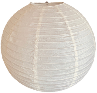 Smetanový kulatý lampion stínidlo průměr 50 cm