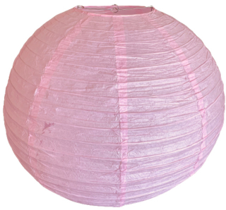 Světle růžový kulatý lampion stínidlo průměr 50 cm