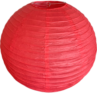 Červený kulatý lampion stínidlo průměr 50 cm