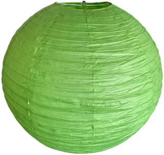Zelený kulatý lampion stínidlo průměr 50 cm
