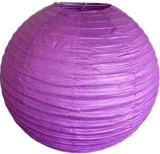Tmavě fialový kulatý lampion stínidlo průměr 50 cm
