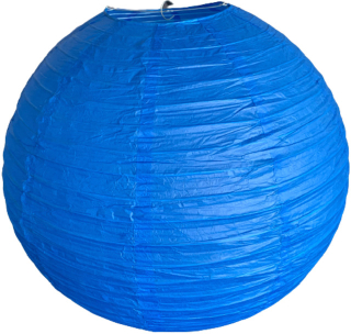 Modrý kulatý lampion stínidlo průměr 60 cm