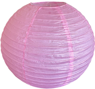 Světle růžový kulatý lampion stínidlo průměr 45 cm