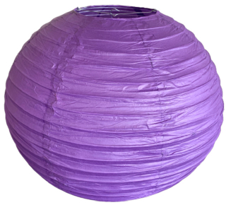 Tmavě fialový kulatý lampion stínidlo průměr 45 cm