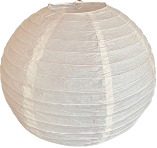 Smetanový kulatý lampion stínidlo průměr 40 cm