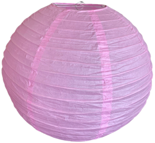 Růžový kulatý lampion stínidlo průměr 40 cm