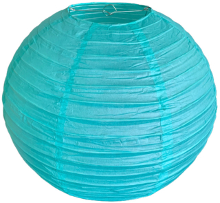 Mentolový kulatý lampion stínidlo průměr 40 cm