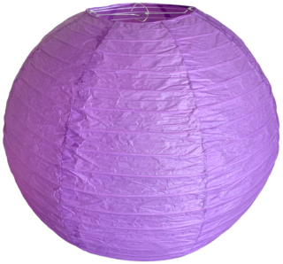 Fialový kulatý lampion stínidlo průměr 40 cm