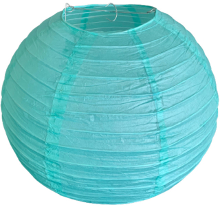 Mentolový kulatý lampion stínidlo průměr 35 cm
