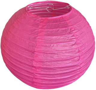 Malinově růžový kulatý lampion stínidlo průměr 25 cm