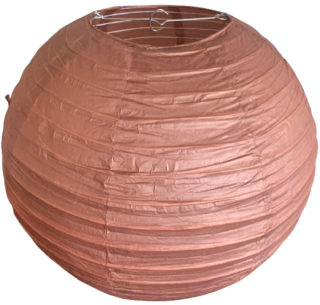 Hnědý kulatý lampion stínidlo průměr 20 cm