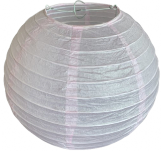 Světle růžový kulatý lampion stínidlo průměr 20 cm