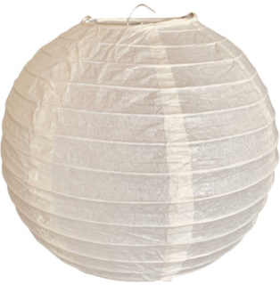 Smetanový kulatý lampion stínidlo průměr 20 cm