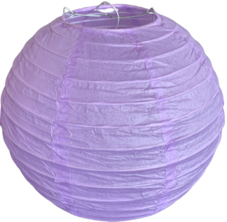 Lila světle fialový kulatý lampion stínidlo průměr 20 cm