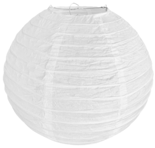 Bílý kulatý lampion stínidlo průměr 30 cm