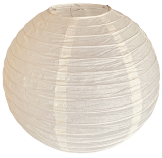Smetanový kulatý lampion stínidlo průměr 30 cm