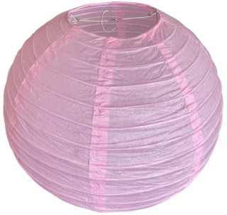 Růžový kulatý lampion stínidlo průměr 30 cm
