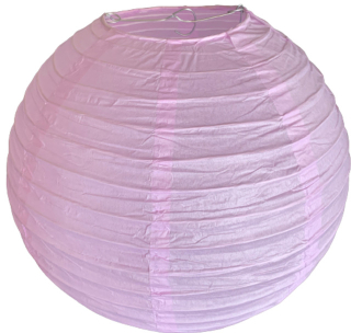 Staro růžový kulatý lampion stínidlo průměr 30 cm