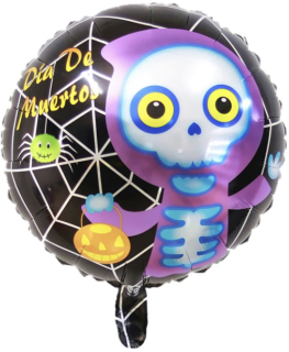 Halloween Dia de muertos nafukovací balónek koule 45 x 45 cm F182