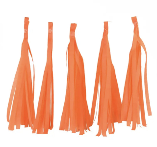 Oranžové střapce hedvábný tissue papír 5 ks balení