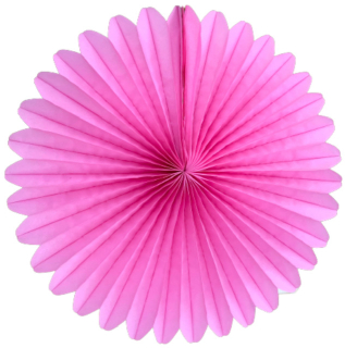 Růžová papírová rozeta vějíř S2 průměr 30 cm