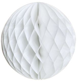 Bílá papírová koule honeycomb průměr 10 cm