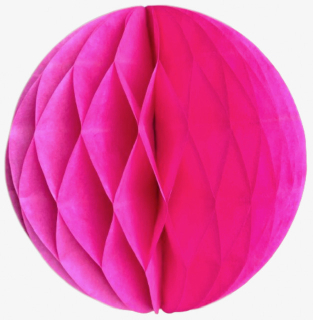 Malinově růžová  papírová koule honeycomb průměr 10 cm