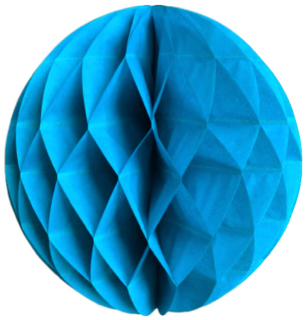 Tmavě tyrkysová papírová koule honeycomb průměr 15 cm