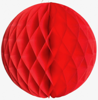 Červená papírová koule honeycomb průměr 30 cm