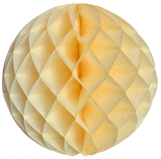Smetanová papírová koule honeycomb průměr 30 cm