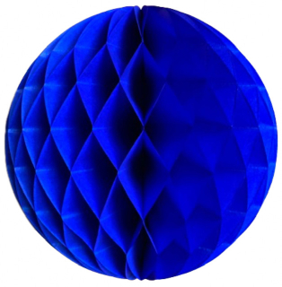 Tmavě modrá papírová koule honeycomb průměr 30 cm