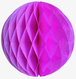 Lila papírová koule honeycomb průměr 35 cm