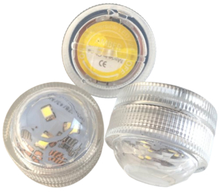 Žluté vodotěsné ponorné LED světlo do vody DekorLED3V 