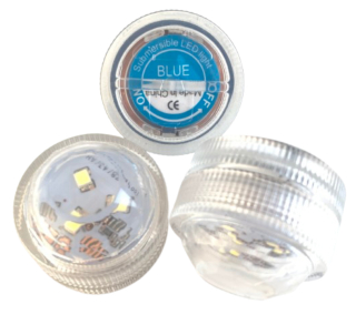 Modré vodotěsné ponorné LED světlo do vody DekorLED3V